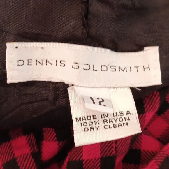 Dennis Goldsmith  Red Plaid Jumper - Picture 8 of 9